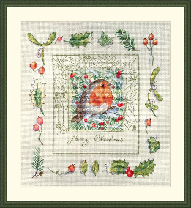 The Christmas Robin K-224 Counted Cross-Stitch Kit