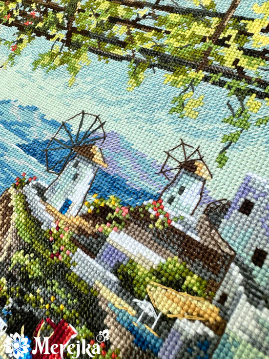 Santorini. View from Terrace K-230 Counted Cross-Stitch Kit