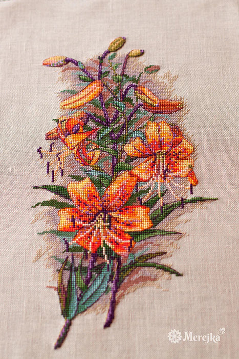 Vintage Lilies K-90A Counted Cross-Stitch Kit