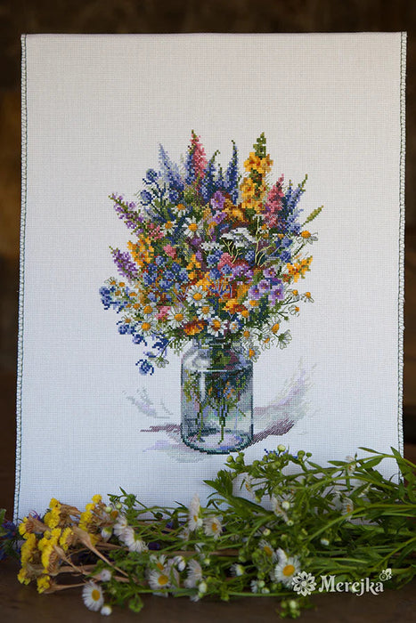 The Thistle Bouquet K-96 Counted Cross-Stitch Kit