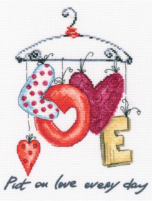 Cross-stitch Kit with printed background "Put on love every day" M70034