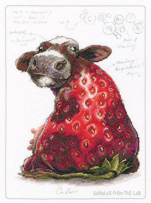 Cross-stitch Kit with printed background "Cow Berry" M70041