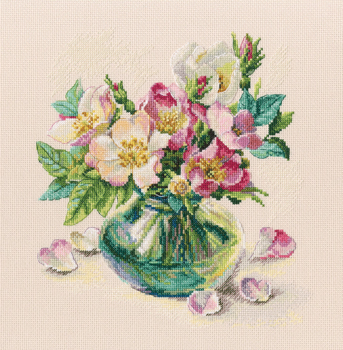 Tender briar flowers M721 Counted Cross Stitch Kit