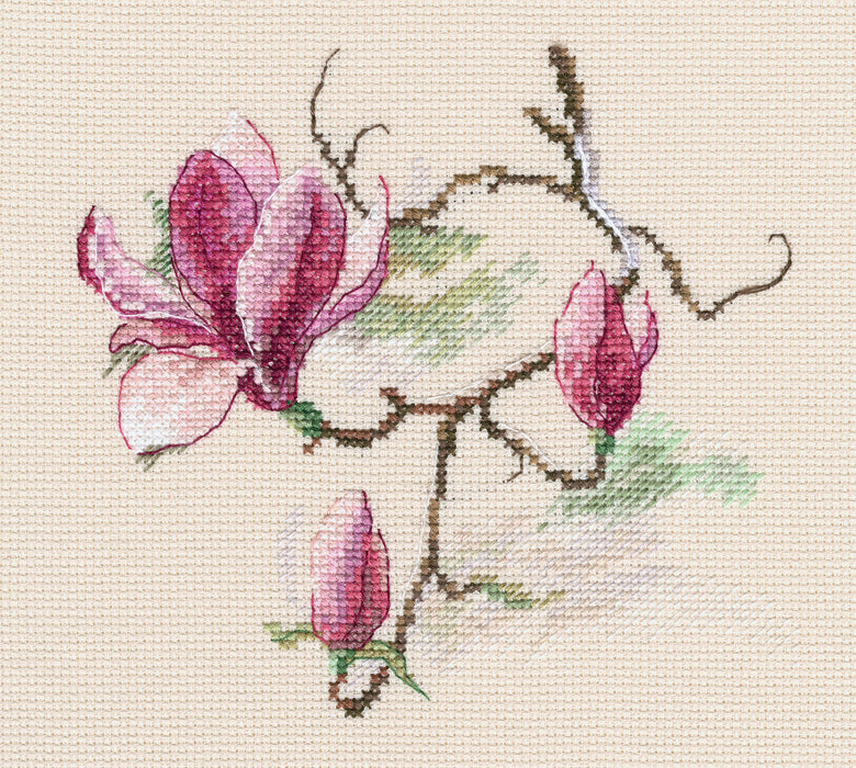 Magnolia flowers M731 Counted Cross Stitch Kit