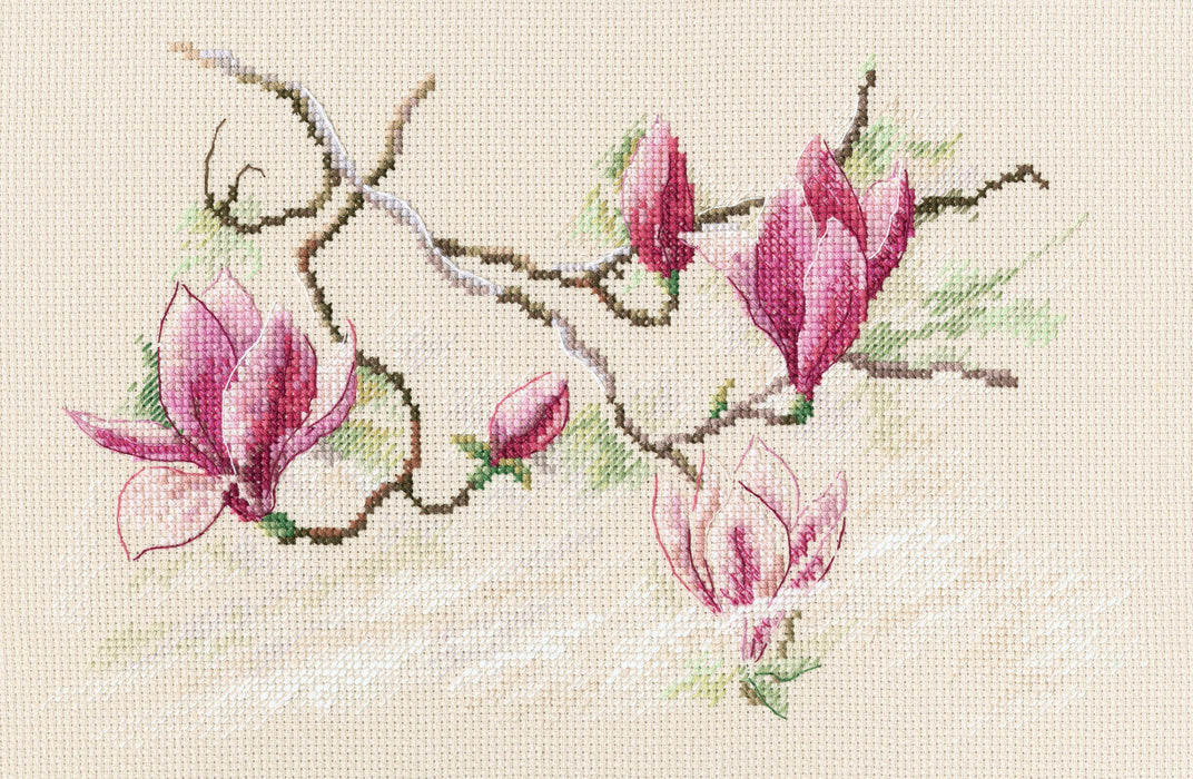Magnolia flowers M732 Counted Cross Stitch Kit