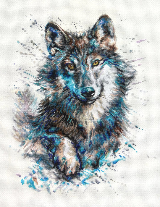 Snow spashes.Wolf M805 Counted Cross Stitch Kit