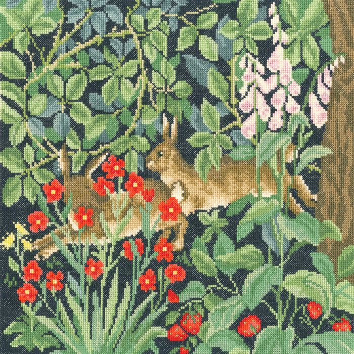 Greenery Hares XAC16 Counted Cross Stitch Kit