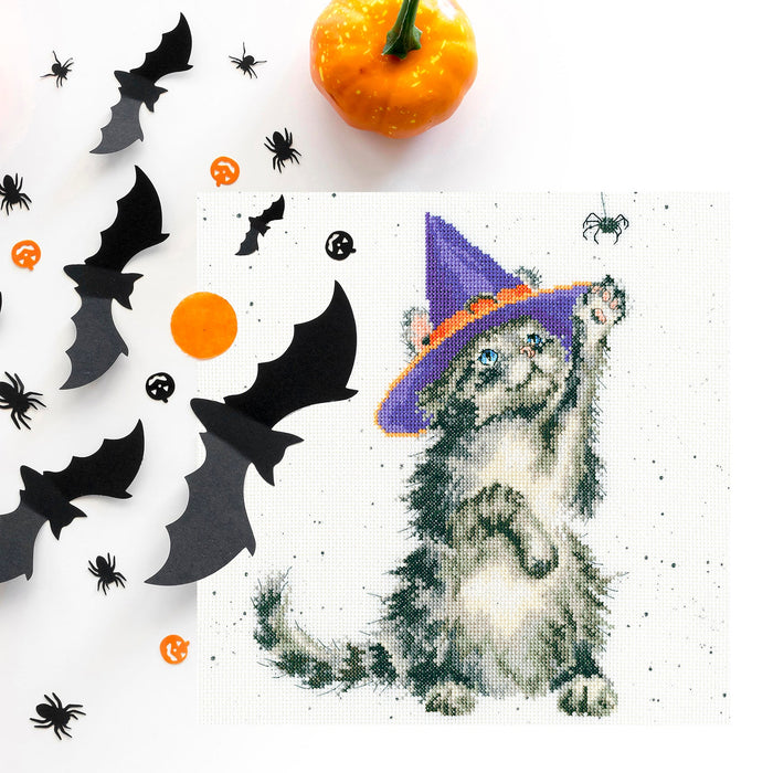 The Witch's Cat XHD105 Counted Cross Stitch Kit