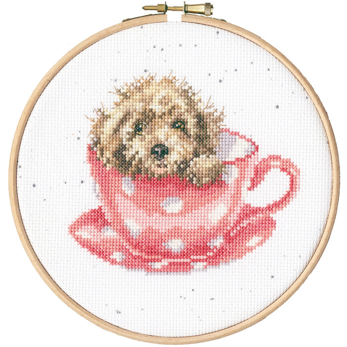 Teacup Pup XHD119 Counted Cross Stitch Kit