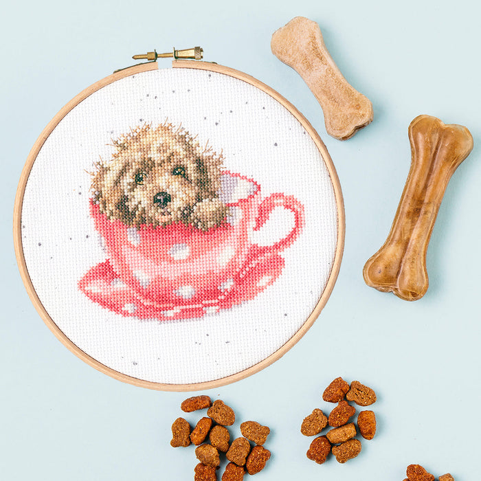 Teacup Pup XHD119 Counted Cross Stitch Kit