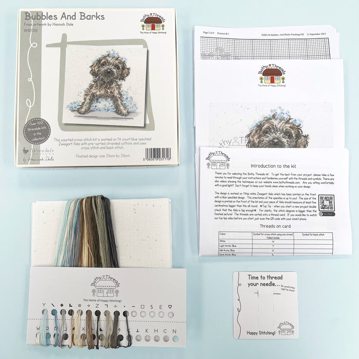 Bubbles And Barks XHD130 Counted Cross Stitch Kit