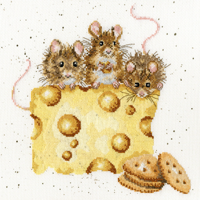Crackers About Cheese XHD53 Counted Cross Stitch Kit
