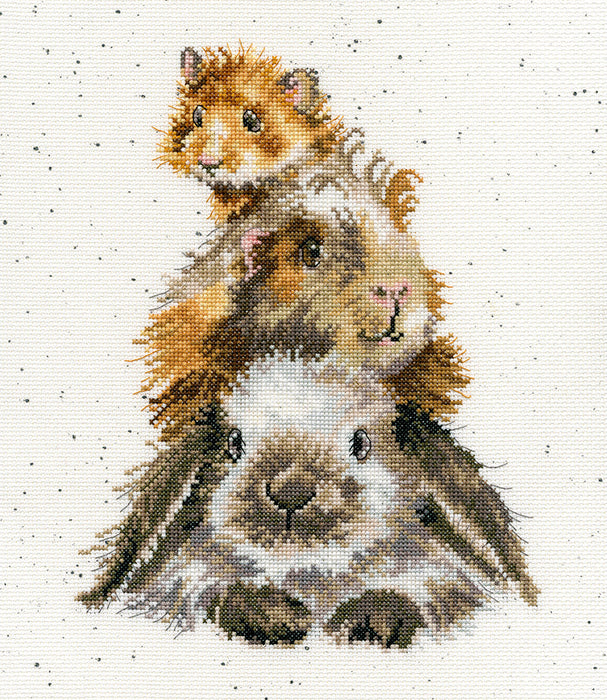 Piggy In The Middle XHD65 Counted Cross Stitch Kit