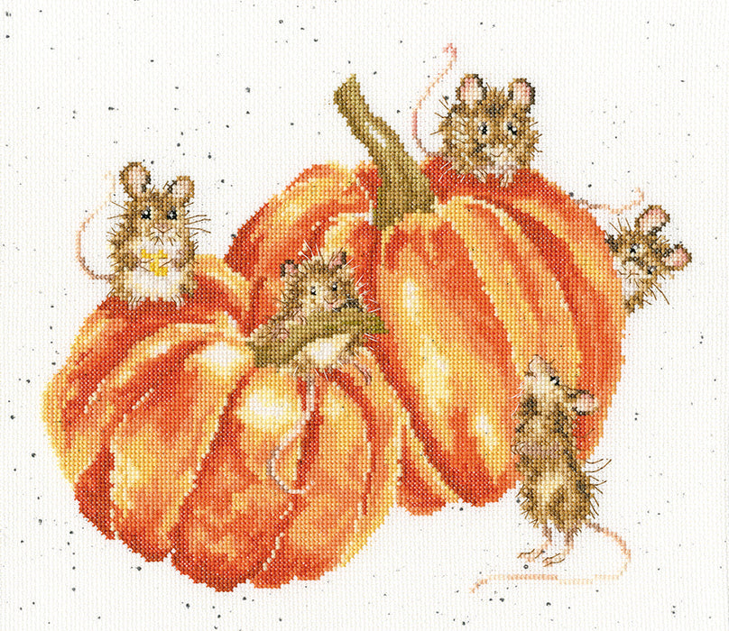 Pumpkin, Spice And All Things Mice XHD68 Counted Cross Stitch Kit