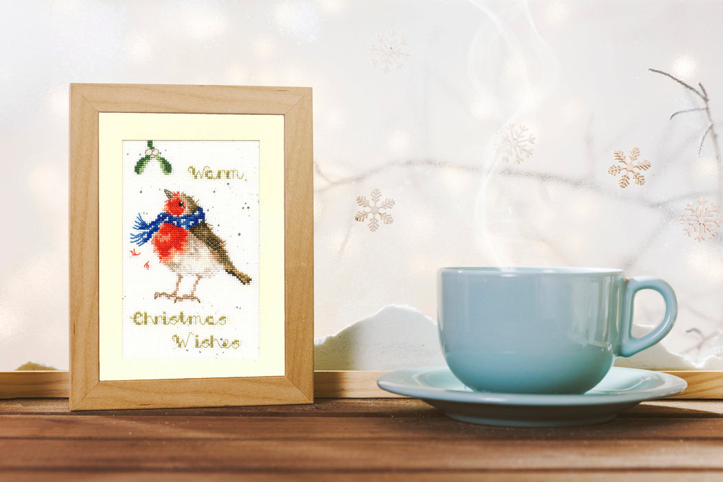 Christmas Card - Warm Wishes XMAS47 Counted Cross Stitch Kit
