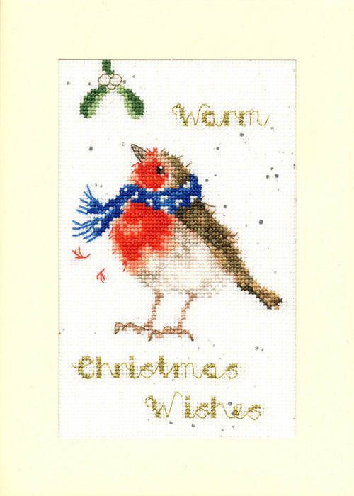 Christmas Card - Warm Wishes XMAS47 Counted Cross Stitch Kit