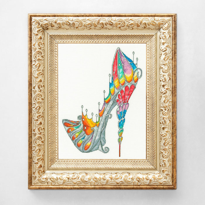 Stained Glass Slipper XSK7 Counted Cross Stitch Kit