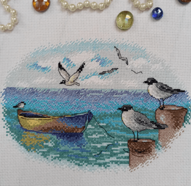 At the Pier M-557 / SM-557 Counted Cross-Stitch Kit - Wizardi
