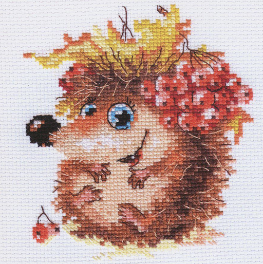 Autumn Hedgehog 0-75 Cross-stitch kit - Wizardi