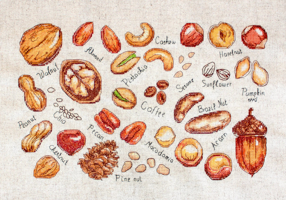 Nuts & seeds B1165L Counted Cross-Stitch Kit