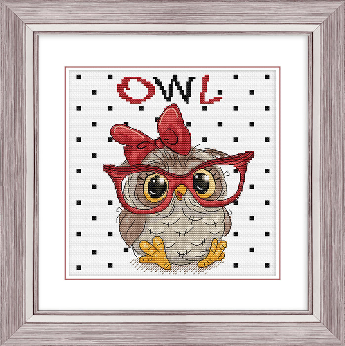 The Owl With Glasses B1403L Counted Cross-Stitch Kit
