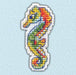 Badge - Seahorse 1098 Counted Cross Stitch Kit - Wizardi