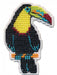 Badge - toucan 1318 Counted Cross Stitch Kit - Wizardi