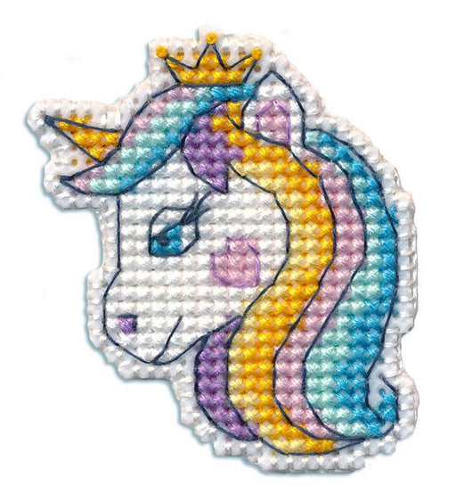 Badge unicorn-2 1350 Counted Cross Stitch Kit - Wizardi