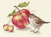 Bird and an Apple 5-22 Cross-stitch kit - Wizardi