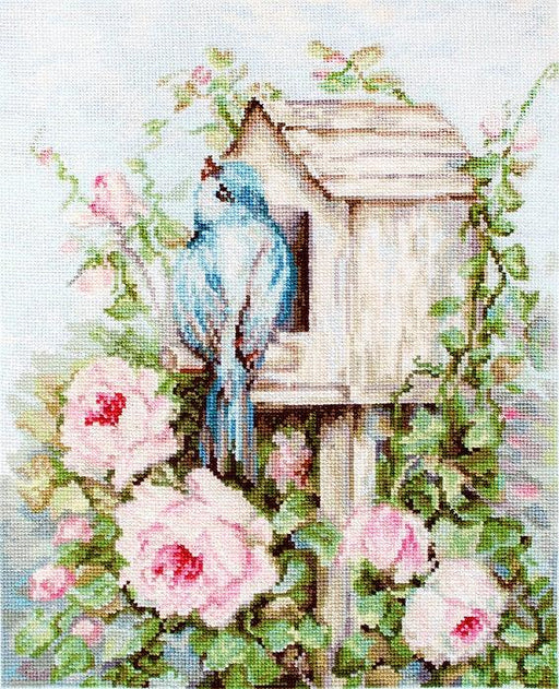 Bird House & Roses B2352L Counted Cross-Stitch Kit - Wizardi