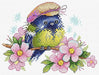 Bird with Flowers Cross Stitch kit M-553 / SM-553 - Wizardi