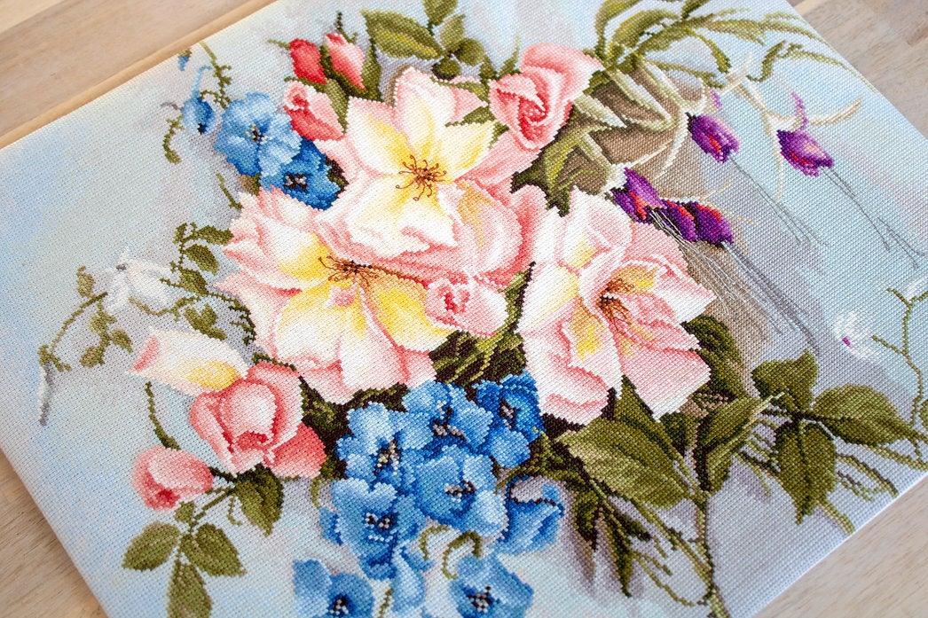 Bouquet with Bells BA2362L Counted Cross-Stitch Kit - Wizardi