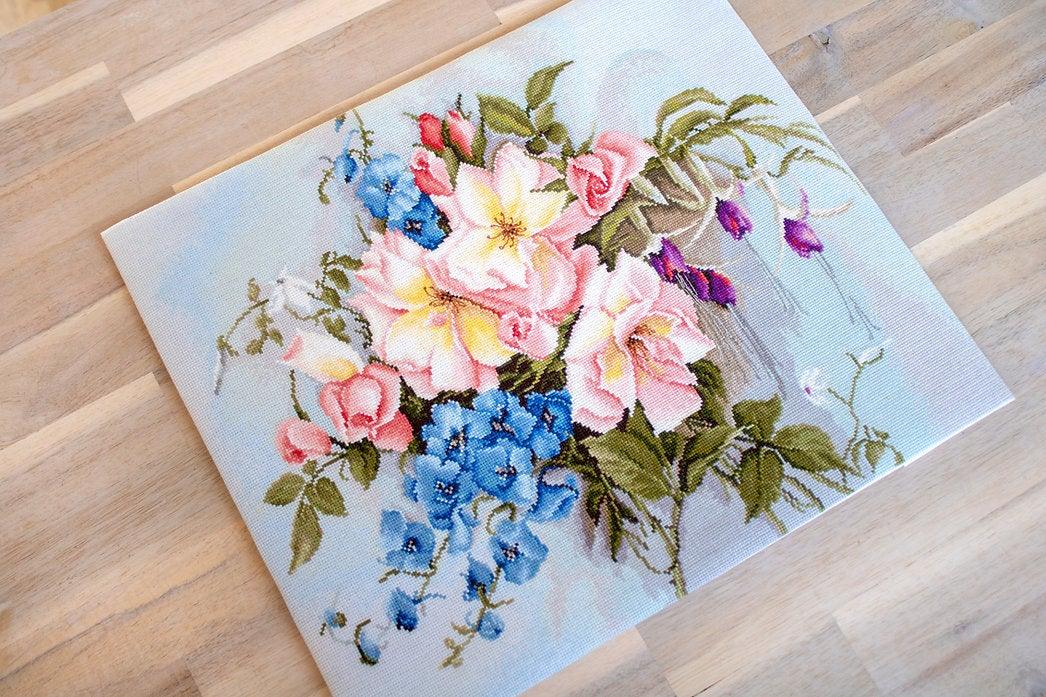 Bouquet with Bells BA2362L Counted Cross-Stitch Kit - Wizardi