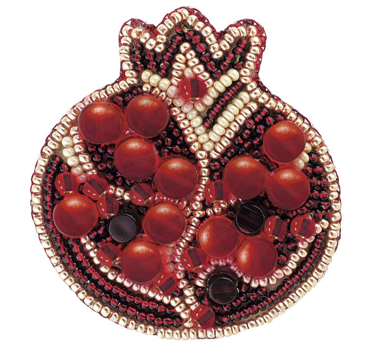 BP-183C Beadwork kit for creating brooch Crystal Art "Pomegranate"