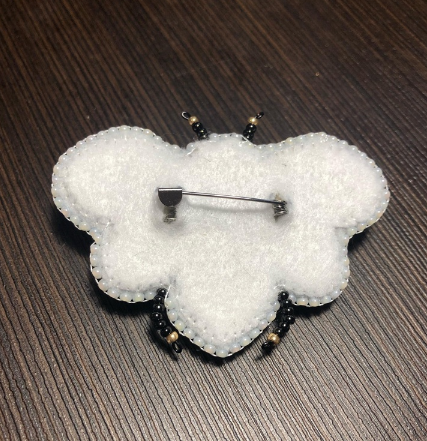 BP-221C Beadwork kit for creating brooch Crystal Art "Bee"