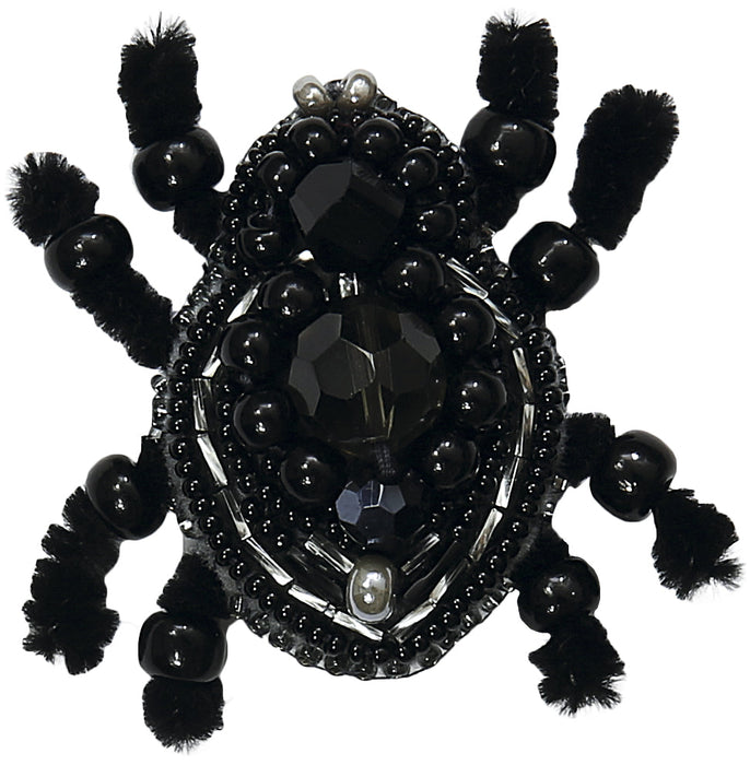 BP-229C Beadwork kit for creating brooch Crystal Art "Spider"
