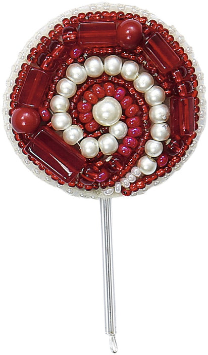 BP-231C Beadwork kit for creating brooch Crystal Art "Lollipop"