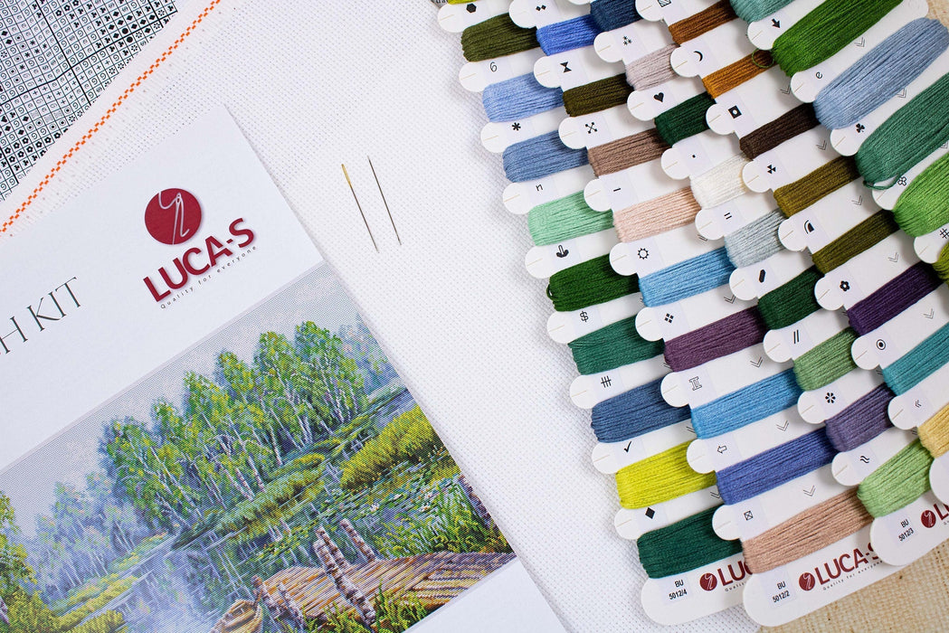 Birches at the edge of the lake BU5012L Counted Cross-Stitch Kit