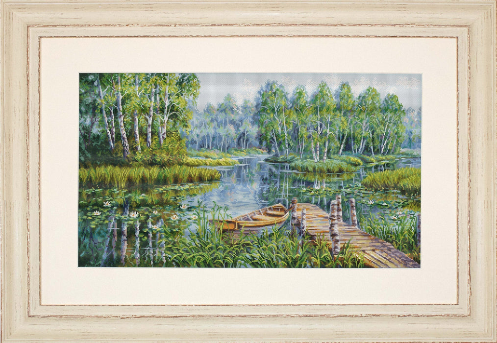Birches at the edge of the lake BU5012L Counted Cross-Stitch Kit