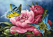Butterflies and Peonies WD2493 14.9 x 10.6 inches - Wizardi