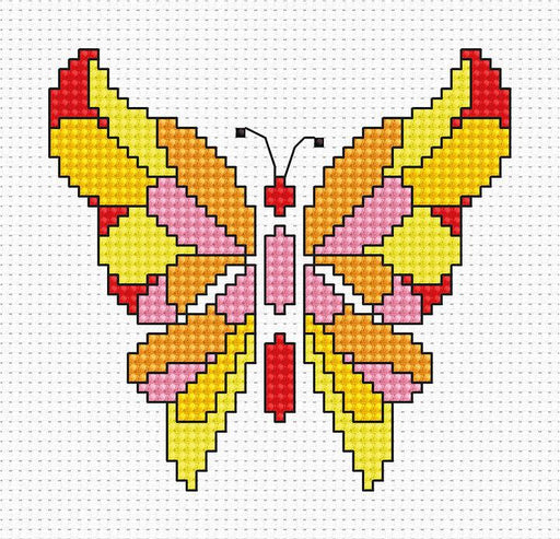 Butterfly B049L Counted Cross-Stitch Kit - Wizardi
