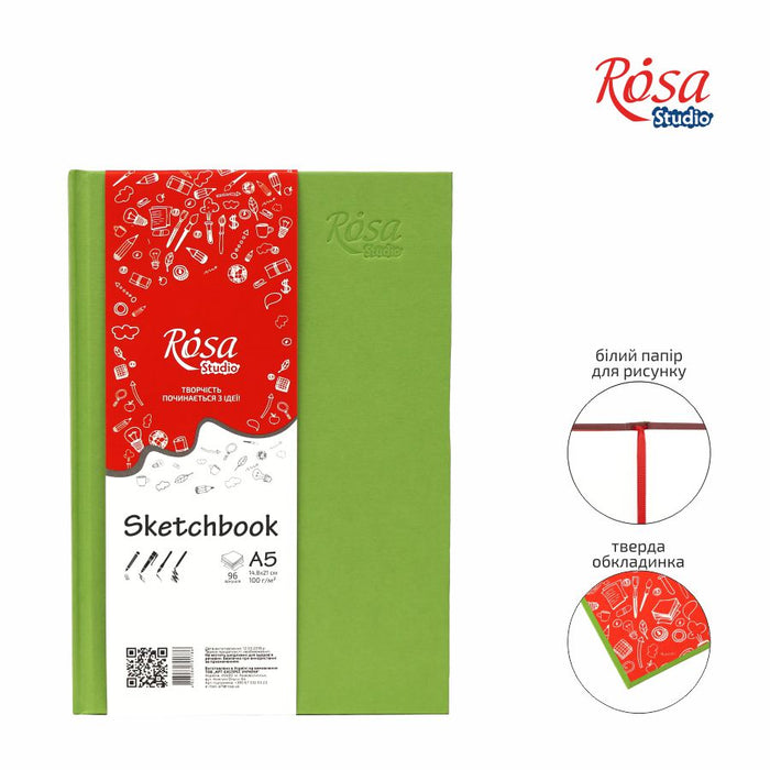 Notebook A5 (14.8 * 21cm). 100g / m, 96 pages pistachio. by Rosa Studio