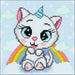 Diamond painting kit Cat with Rainbow Crafting Spark 7.9 x 7.9 in CS2708 - Wizardi