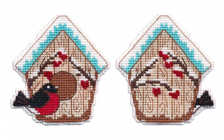 Christmas toy.Birdhouse 1245 Counted Cross Stitch Kit - Wizardi