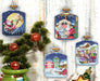 Counted cross stitch kit with plastic canvas "Christmas jars" set of 4 designs 7679 - Wizardi