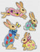 Counted cross stitch kit with plastic canvas "Easter bunnies" set of 4 designs 7676 - Wizardi