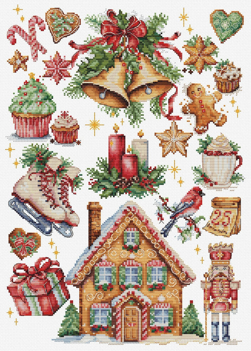 Christmas Composition B7031L Counted Cross-Stitch Kit