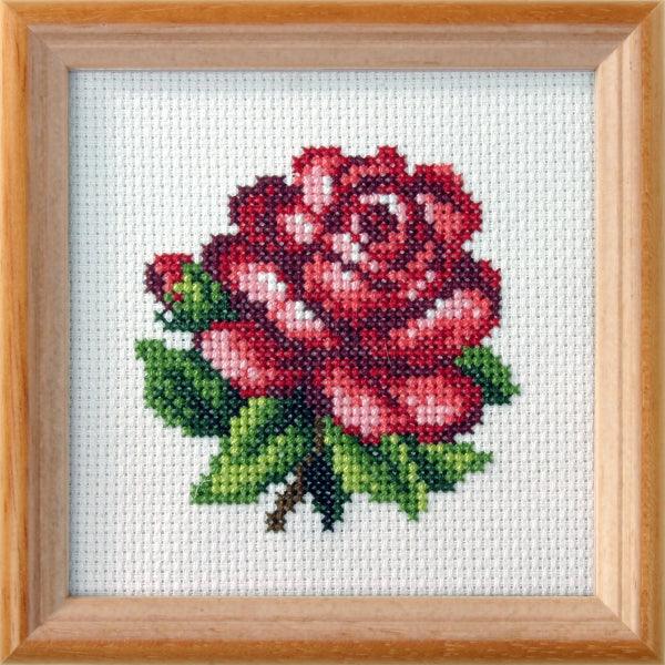 Cross stitch kit "Red rose " 7588 - Wizardi