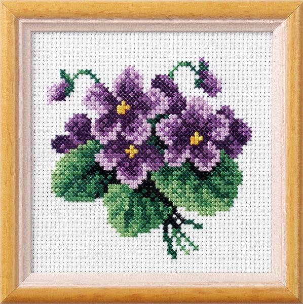 Cross stitch kit "Violets " 7518 - Wizardi