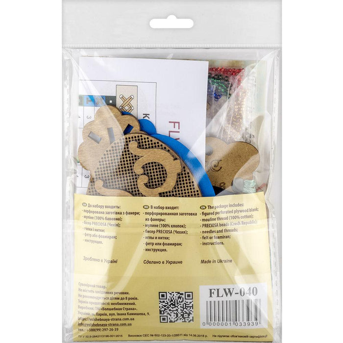 Cross-stitch kits on wood FLW-040 - Wizardi